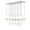 Z-Lite Cayden Linear Chandelier, 17-Light, 18 In.W x 42 In.L x 16.75 In.H, Brushed Nickel/Clear 1946P-17L-BN - alternate 1